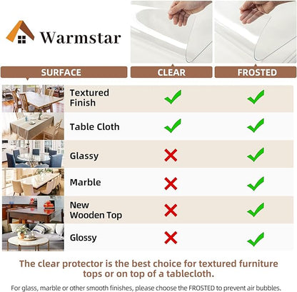 Warmstar Clear Table Protector, 2mm Thick, 46x72Inch Table Cover, Desk Mat - Image 5