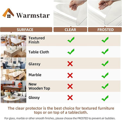 Warmstar Clear Table Protector 2mm Thick, 20 x 40 Inch Clear Table Cover - Image 5