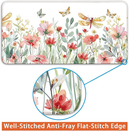 Keyboard Mat, Large Mouse Pad, Watercolor Flower - Image 4