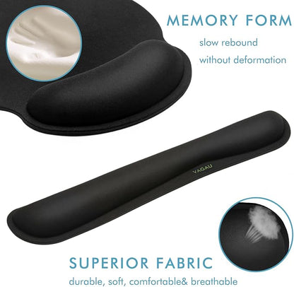 VAGAU Premium Keyboard Wrist Rest and Mouse Pad Wrist Support, Ergonomic Memory - Image 4