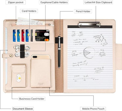 Toplive Padfolio Portfolio Case, Executive Business Padfolio - Image 3