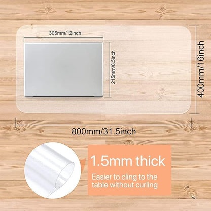 NATRKE Clear Desk Mat Pad, 27.6"x15.7" Large Transparent Computer Desk Mat - Image 6