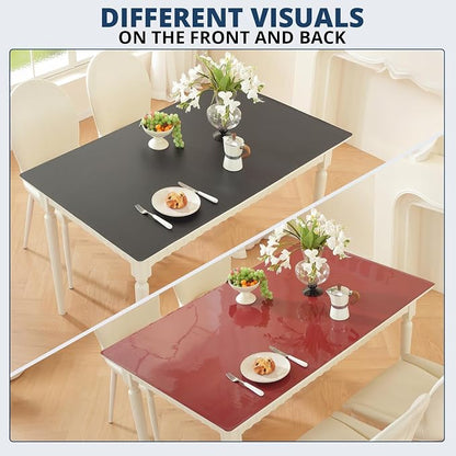 OstepDecor Black Table Cover Protector 16 x 60 Inch, 1.5mm Thick Plastic Table - Image 7