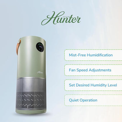 Hunter Fan Company Humidifier and Air Purifier In One, Advanced Filtration Air Purifiers for Home, Air Purifiers for Home Pets, Humidifiers for Bedroom and Humidifiers for Bedroom Baby, Sage/Silver - Image 6