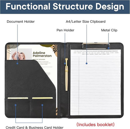 OOWOLF Padfolio with Clipboard Portfolio Binder - Image 2