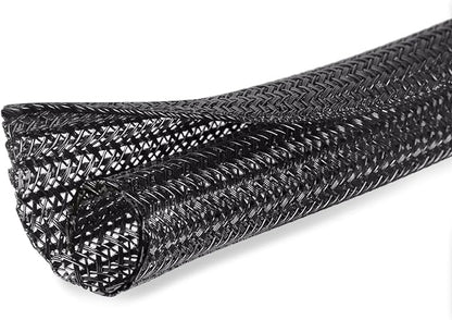 10ft x 1 inch Cable Sleeve Split Wire Loom Tubing by Moxita