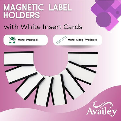 Availey 60 Pack Magnetic 'C' Channel Label Holders - Image 2