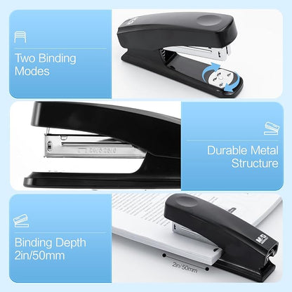 M&G Desktop Stapler with 25 Sheet Capacity, Two Binding Modes, Basic Stapler - Image 3