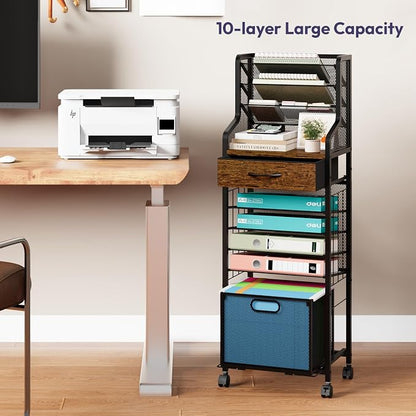 SWTYMIKI 10-Tier Rolling File Cart - Image 5