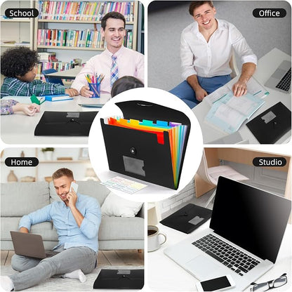 Accordian File Organizer 7 Pocket Expanding File Folder - Image 6