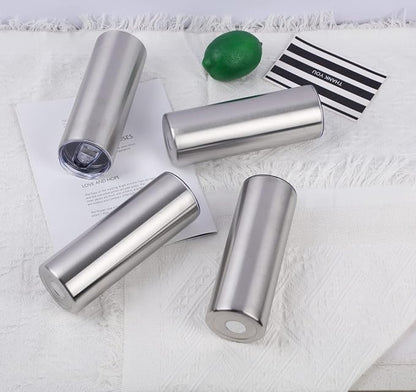 6 Pack 20 Oz Straight Skinny Tumblers,Individually Gift Boxed Stainless Steel Slim Skinny Tumbler Set Bulk, 20 Oz Insulated Slim Thin Travel Tumbler Cup for Diy, Silver - Image 5