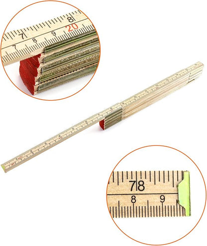 QWORK Folding Wood Rule, 2 Pack, 6FT 6 Inch Foldable Ruler - Image 4