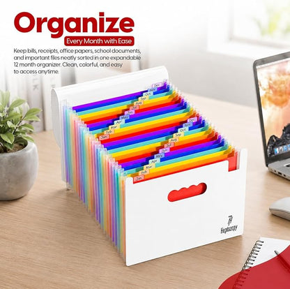 Plastic Accordion File Organizer, 26 Pockets Expandable File Folder Organizer - Image 2