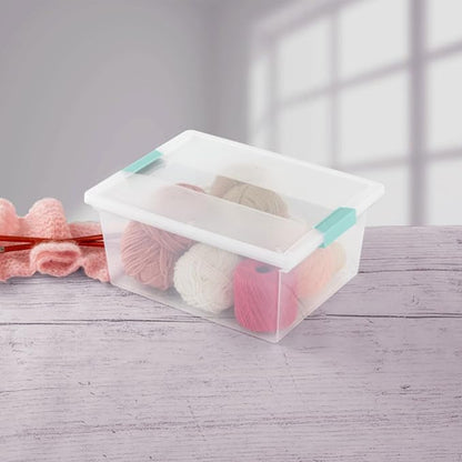 Sterilite 4-Pack Clip Box, Large Stackable Plastic Storage Bins w/ Latching Lids - Image 5