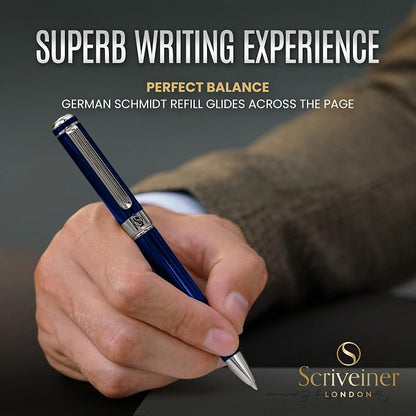 Scriveiner Personalized Midnight Blue Ballpoint Pen - Image 4