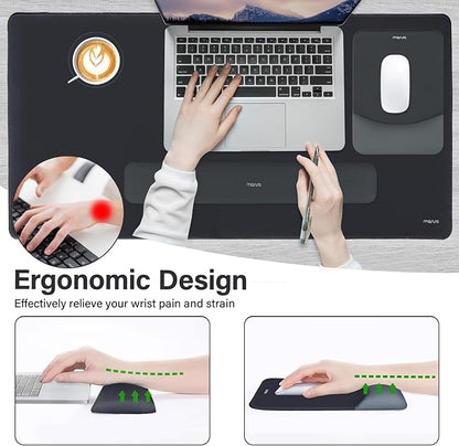 MOSISO Keyboard Mouse Pad Set, Large Gaming Mouse Pad&Rectangular Keyboard - Image 3