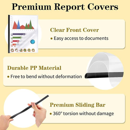 Report Covers with Sliding Bar, Resume Covers Presentation Folders File - Image 7