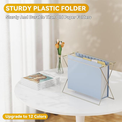 Plastic Extra Capacity Hanging File Folder Letter Size, Heavy Duty 2" - Image 2