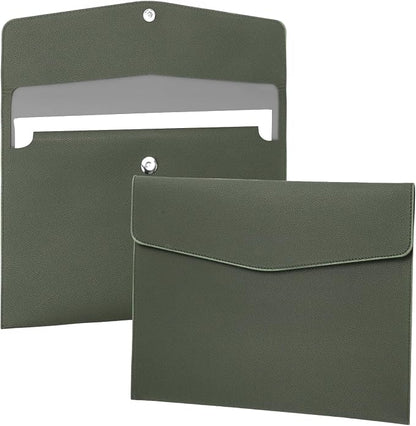 FYY File Folder, PU Leather A4 Document Holder File Organizer Filing Envelope by FYY