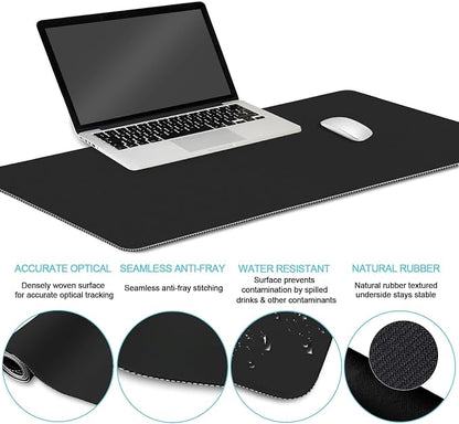 LIMKRIAN Black Mouse Pad Set Large Desk Matt - Image 4