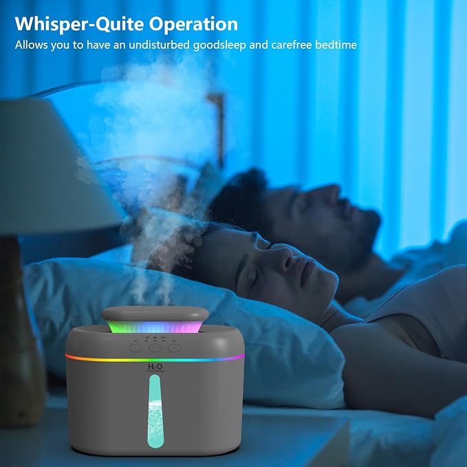 2L humidifiers for bedroom humidifier Home Ultra-Quiet 28 dB Quiet Supersized Cool Mist Air Humidifier for Baby Nursery，Dual Nozzie，Easy to Clean & Fill, 7 Color NightLight - Image 7