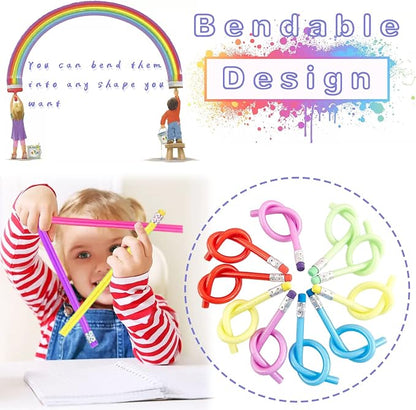 48 PCS Flexible Soft Pencils, Colorful Bendy Magic Bendable - Image 3