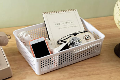 Eslite A4 Size Plastic Storage Basket, Desktop File Paper Letter Organizer Tray - Image 2