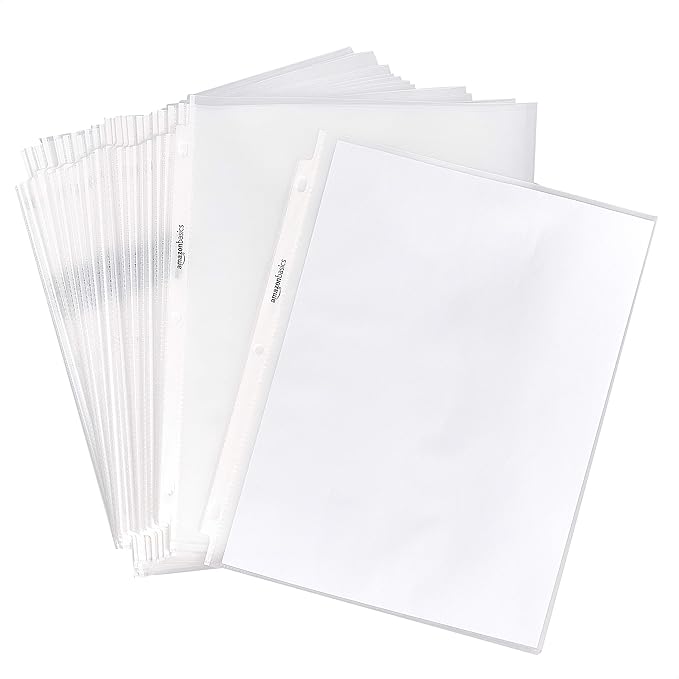 Amazon Basics Heavy Duty Non-Glare Sheet Protector by AmazonBasics