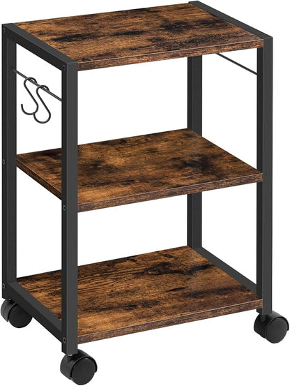 MAHANCRIS Printer Stand, 3-Tier Under Desk Rolling Cart by MAHANCRIS