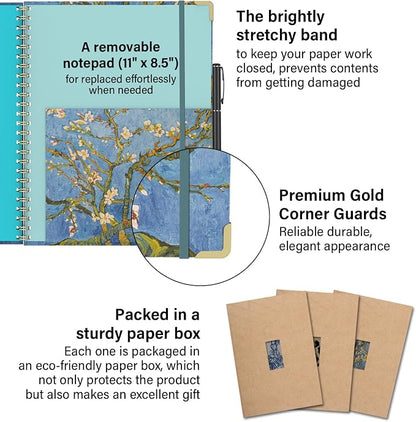 Foldable Clipboard Folio with Storage, 5 Plastic Folders with 10 Pockets - Image 5