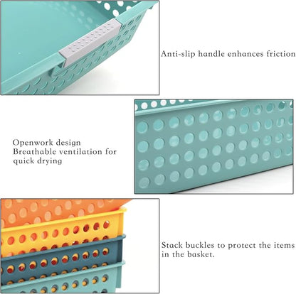 4A Paper Tray Organizer, 4 Pack Paper Tray Durable Desk Storage Bins, Stackable - Image 3