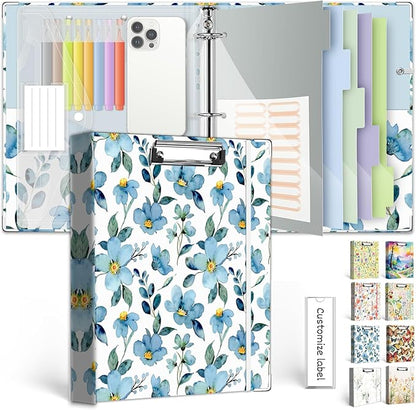 3 Ring 1 Inch Binder Organizer, KLLVE Three Ring Binders by KLLVE