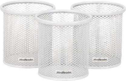 Mind Reader Pen and Accessories Holder, Desktop Organizer, Metal Mesh, 3.5"L x - Image 7