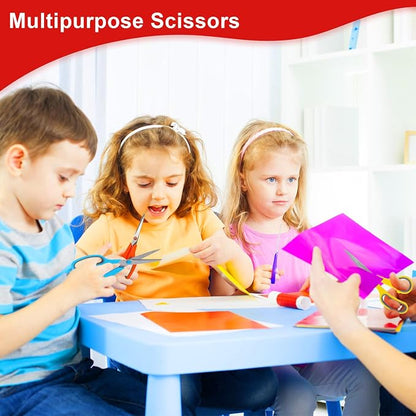 Scissors, Hnncugty 8" Scissors All Purpose Bulk Set of 6-Pack, Sharp Shears - Image 5
