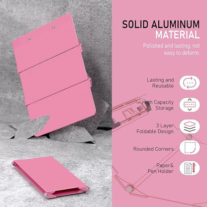 Nursing Clipboard Foldable Without Edition Cheat Charts, 3 Layers Aluminum - Image 4