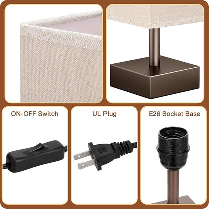 aooshine Brown Small Table Lamp - Image 6
