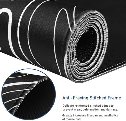 Large Gaming Mouse Pad with Stitched Edges, Durable Non-Slip Natural Rubber Base - Image 2