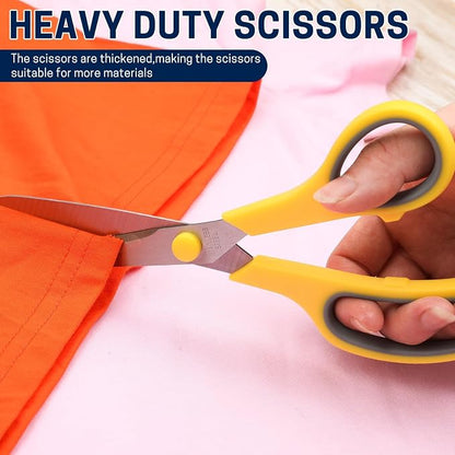 BURVAGY 8" 20 Pack All Purpose Heavy Duty Scissors- Comfort-Grip Sharp Scissors - Image 6