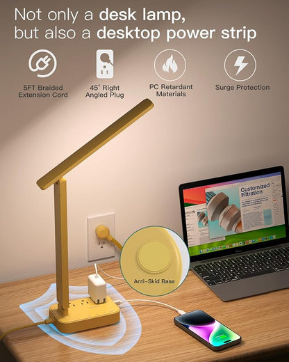 Addtam LED Desk Lamp, Power Strip - Image 5