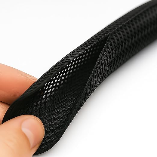 Electriduct 1/8" Hook Self Closing Sleeve Braid Wrap Around Sleeving Flame - Image 2