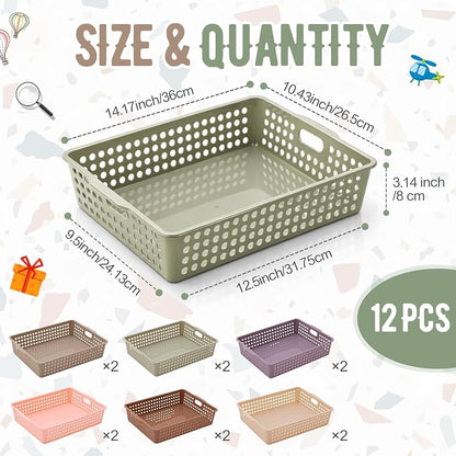 Geetery 12 Pack Classroom Storage Baskets - Image 2