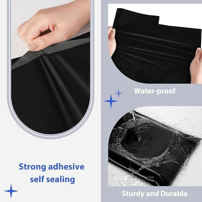 Fuxury 500 Pack 17.7x22" Black Large Poly Mailers Bulk, Waterproof Mailing - Image 4