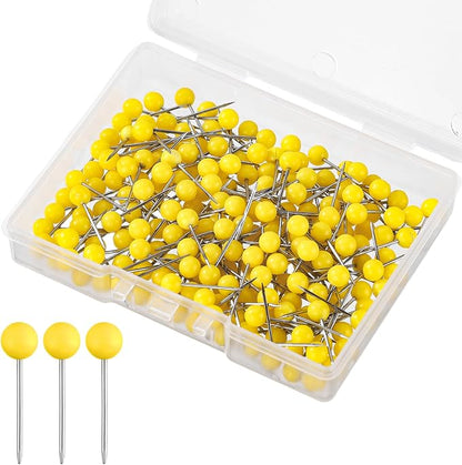 XIHIRCD 200pcs Map Push Pins, Map Tacks Round Head Pins Small Thumb Tacks by XIHIRCD