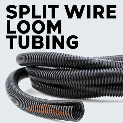 BEST CONNECTIONS Split Wire Loom Flex-Guard Convoluted Tubing Protective Split - Image 2