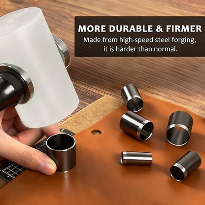 Leather Circle Cutter Tool Set, 13 Pieces Small Circle Punch Tools - Image 7