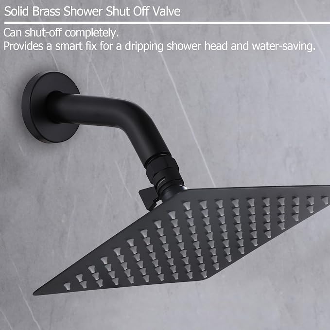 2 Handle Shower Faucet Set with Tub Spout Two Handles Tub Shower Faucet Set Bathtub Shower Faucet Combo Matte Black - Image 5