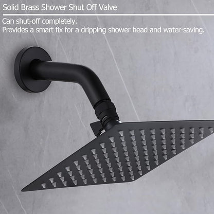 2 Handle Shower Faucet Set with Tub Spout Two Handles Tub Shower Faucet Set Bathtub Shower Faucet Combo Matte Black - Image 5
