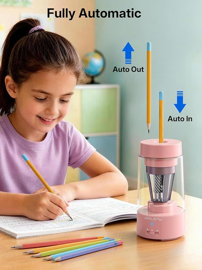JARLINK Electric Pencil Sharpener, Fully Automatic Rechargeable Pencil Sharpener - Image 2