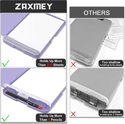 Plastic Clipboard with Storage, 8.5 x 11 Storage Organization Box Side-Opening - Image 5