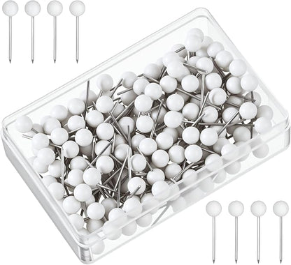 200 PCS White Push Pins, Small Round Head Map Push Pins by Unknown